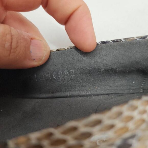 Stuart Weitzman Size 8.5 Tulip Bow Snake Skin Print Ballet Flats F - Picture 7 of 11